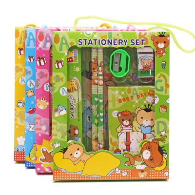 China Creative Practical Gift Box Cartoon Set Cartoon Children's Stationery Gifts Professional Stationery Gifts For Kindergarten Students for sale