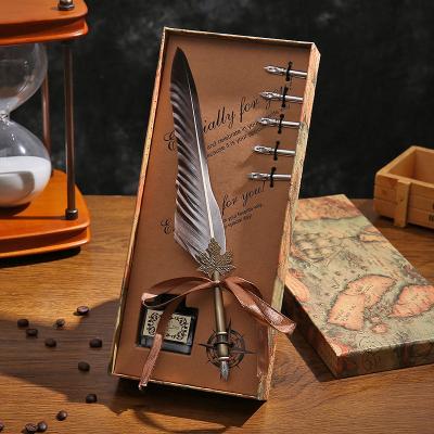 China Office & School Magic Water Pen Dip Pen Gift Box School Vintage Can Calligraphy Pen Set New Year Gift for sale