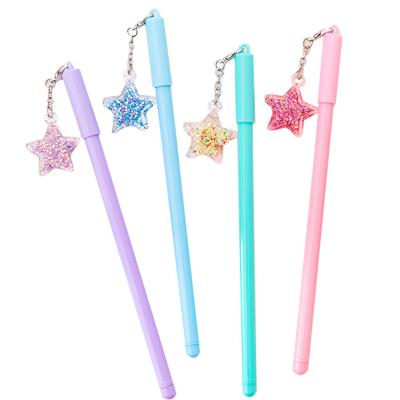 China Office & Pen Little Girl Pen Cute Pen Heart School Creative Gel Pen Net Red Pendant Fairy Pen Couples Signature Pen for sale