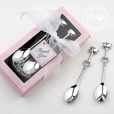 China Barber Shop Wholesale Tea Coffee Drinking Lover Bridal Valentine Favor Wedding Party Stainless Steel Spoon Teaspoon Shower Gift for sale