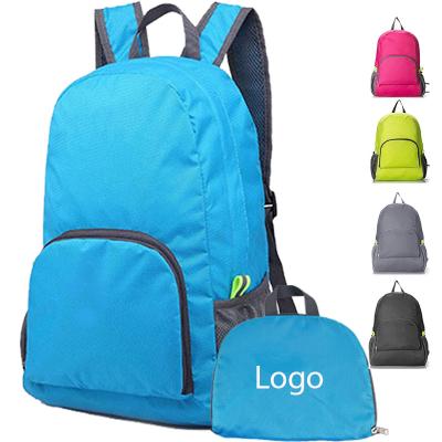 China Outdoor Folding Hide Backpack Unisex Nylon Folding Bag, Water Resistant Hiking Daypack for sale