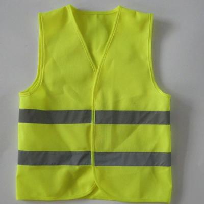 China Polyester Tricot Knitted Hi-Strength 120Grams Children Kids Safety Reflective Vest for sale