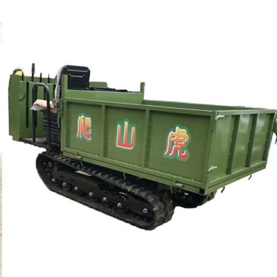 China Dump Aolai Machinery Hydraulic Mini Crawler Dumper Track Production 3 Ton Crawler Carrier Hydraulic Dump Dumper Rubber 178 Diesel Trucks for sale