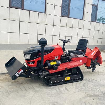 China Building material stores factory direct sale rotary tiller machine crawler wheat ridging rotary tiller for sale