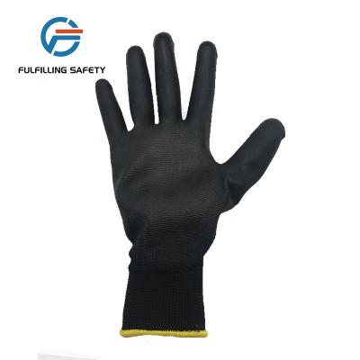 China Polyester 13 Gauge Polyester Liner Palm Polyurethane Coated Glove for sale