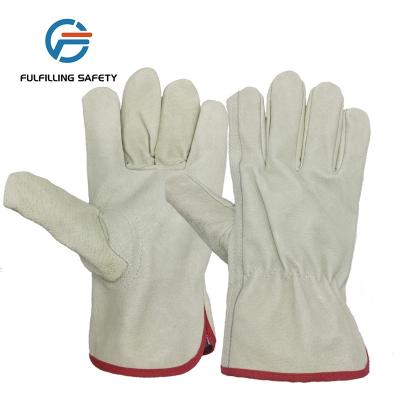 China Big Sale Pigskin Men Leather Waterproof Training Gloves Safety for sale