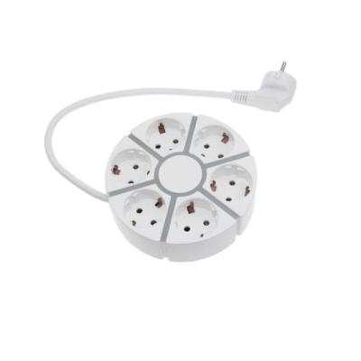 China 360 Degree Round Eu Power Socket Germany Standard Smart Security Convenient Safety Outets Fast Charging Custom Tabletop Power Strip for sale