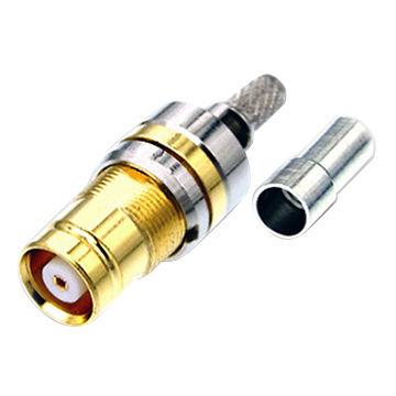 China Taiwan made 1.6/5.6 connector with D-001 Jack Crimp impedance of 75 OHMS for sale