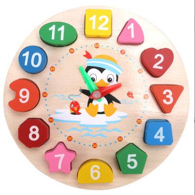 China Children's Time Learning Wooden Toys New Arrival 9 Years Kids Wooden Toys For Children Educational for sale