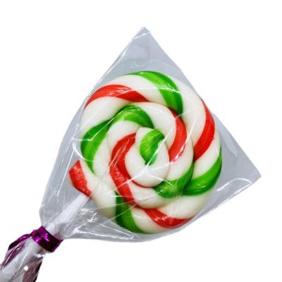 China Normal CANDY CIRCLE RED AND GREEN LOLLIPPIES FREEZE STICK CANDY for sale