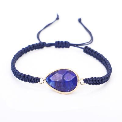 China High Quality Amazon Carnelian Bracelet Water Drop Lapis Lazuli Bracelet Woven Handmade Gemstone Bracelet New for sale