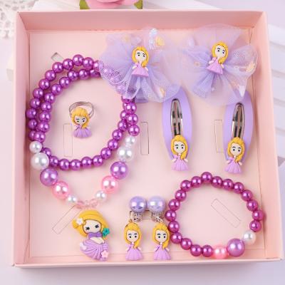 China European and American RTS style children's hair accessories beads back to school hair accessories children's hair accessories set gift for sale