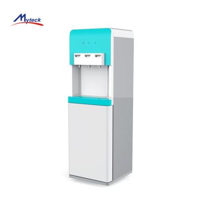 China Fabulous Hotel Myteck Floor Standing Bottled Water Dispenser Machine With Cold-Hot Water Faucets Compressor Cooling China for sale