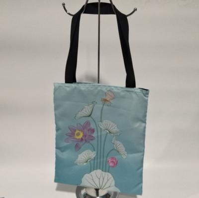 China Factory Price Fashion Handled Printed Custom Fabric 300D , 600D Oxford Eco Shopping Bag for sale