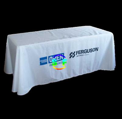 China Cheap Outdoor Pdyear Disposable Wedding Party Trade Show Custom Printed Spandex Promotional Stretch Fitted Table Runner Fabric Throw for sale