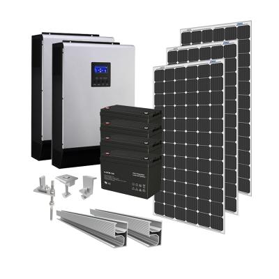 China Large Scale 20kw High Efficiency Home Solar Power System Include To Import Solar Panels Also With Solar Inverter Off Grid for sale