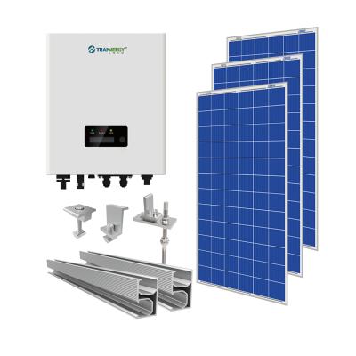 China Home design of solar PV sistem. On Grid 5Kva Solar Home Power System for sale