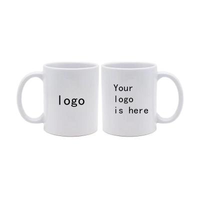 China Viable Wholesale Mug 11 Oz White Porcelain Custom Logo Sublimated Empty Ceramic Tea And Coffee Mug for sale