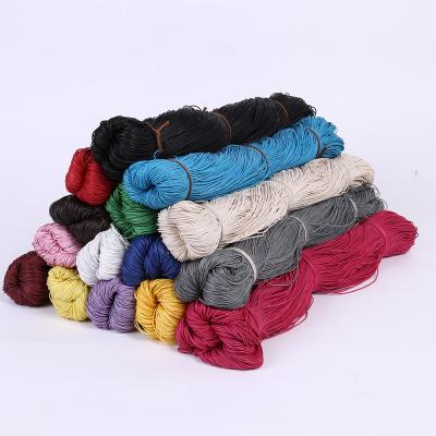 China Sustainable 1mm Colorful Waxed Cotton Rope Wholesale Macrame Cord Diy Cotton Rope For Macrame Decoration for sale