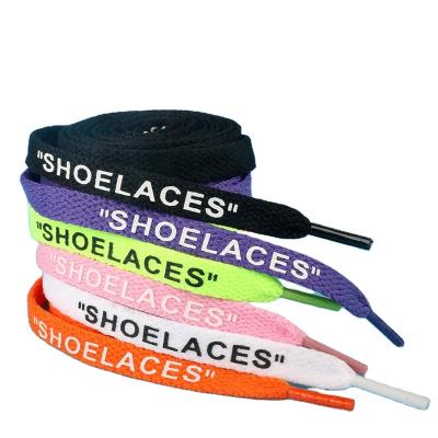 China Flat Customized Printed Flat Shoelaces  Shoe Laces Sneakert Laces With Luxury Plastic Tube Packaging or Bag Packing for sale