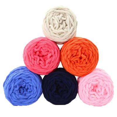 China Anti-Bacteria wholesale polyester 5mm Bulky For Knitting yarn chunky Blankets chunky jumbo cotton yarn for sale