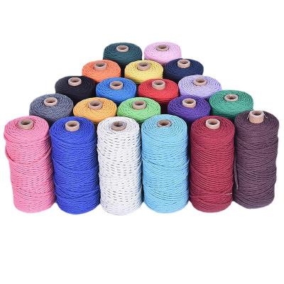 China Sustainable Customized Factory Diy Decoration Cord 3mm 4mm Cotton Macrame Rope for sale