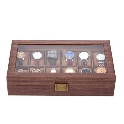 China Factory Price Handmade Durable Rectangle Smooth Exterior Solid Wooden Watch Box for sale