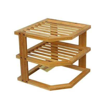 China High qualoty Natural Bamboo Wooden Storage Organizer Dish Rack 3 Shelves Kitchen Dish Rack for sale