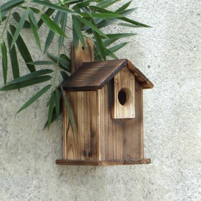 China Stocked Customized Shape Nest Cheap Wooden Bird Cage Bird Decor Accessories Bulk Forest Pet Wood Pet Supplies For Sale for sale