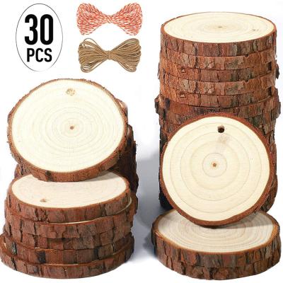 China Christmast Ornament Christmas Log Chip 50pcs/set, Suitable for Rustic DIY Craft Style Wedding Tree Decoration Ornaments for sale