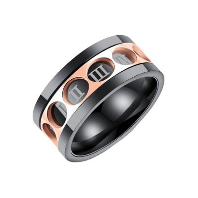 China Europe and America TRENDY Fashion Stainless Steel Ring with Roman Number for Custom Made Men's Ring for sale