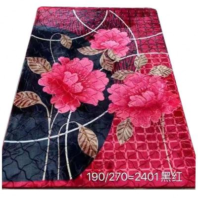 China Chinese Manufacturer Compound Muslim Praying Mat Raschel Embossed Non-slip Factory Prayer Carpets and Covers for Mosque for sale