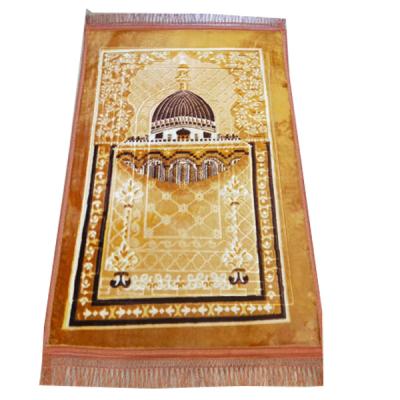 China Factory Non Slip Wholesale Supplier For Quality Printed Embossed Raschel Prayer Mat for sale