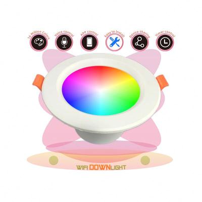 China Modern RGB Ceiling Downlight Wifi Downlight Downlight For Bathroom Lighting for sale