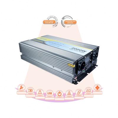 China Hot Selling Aluminum Alloy Shell Inverter Home Appliance Inverter 1500 Watt DC To AC Inverter 12V USB Port QC 3.0 With Charger for sale