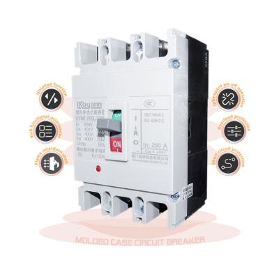 China Circuit-breaking MCCB Circuit Breaker Mccb 3 Phase Molded Case Circuit Breaker 250Amp Mccb With High Performance for sale