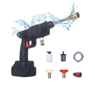 China 48V Water Spraying And Hosing Tool 31*25.5*12cm Cordless Portable High Pressure Cleaning Tool 31*25.5*12cm Lithium Battery Water Gun Car Wash QICHE Lithium Battery 25.5*12cm for sale