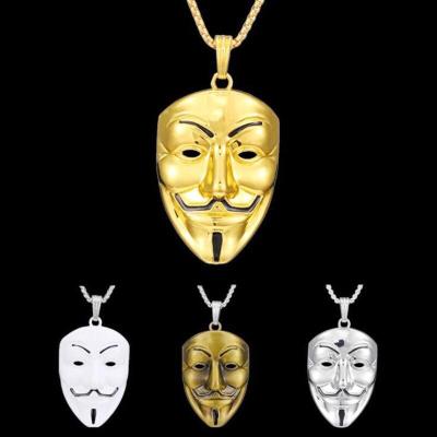 China Car Punk Decoration Pendant Man V For Hanging Vendetta Rear View Mirror Trim Necklace Ornament Gift Car Pendant Accessory for sale