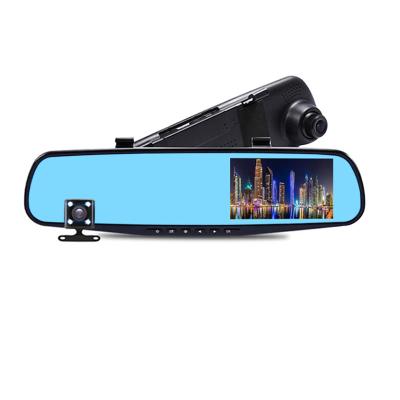 China HD 1080P Waterproof Car Dvr Camera Automobile 4.3 Inch Rearview Mirror Digital VCR Dual Lens Registratory Camcorder Can Set Tongue for sale