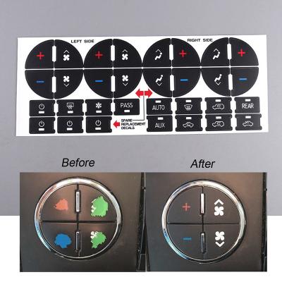 China Sports car AC central control CD show audio button repair interior car sticker sports car button repair sticker for sale