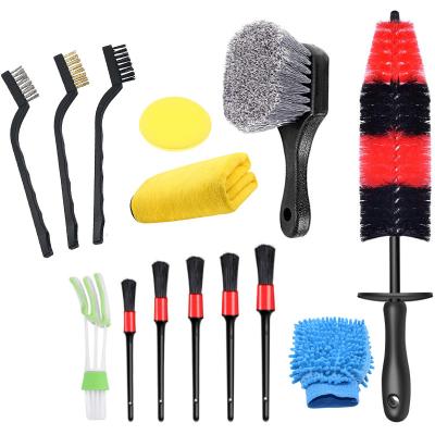 China New Hot Sale Fiber+plastic+sponge Fiber+plastic+sponge Amazon 14 Pieces Set Retail Brush Gap Brush square for sale