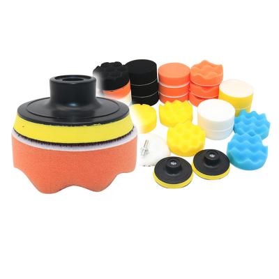 China Sponge Sponge Car Waxing Tool Sponge Wave Sponge Car Decoration Car Care Tool Kit Polishing 31/22/11/7/5 Pcs Fit waxing sponge sucker for sale