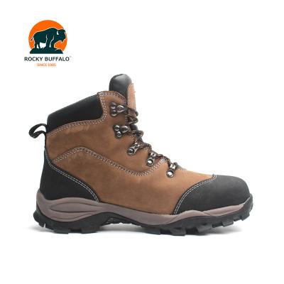 China Rocky Buffalo Fashion Customizable Quality Nubuck Anti-Static Products Leather Trim Steel Toe Cap Work Men Safety Shoes for sale