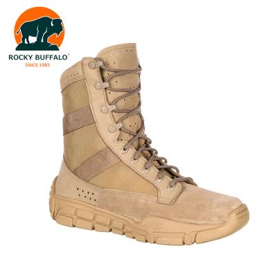 China New Fashion Rocky Buffalo Style Army Hotsale Combat Men Tactical Jungle Extraction Genuine Leather Military Desert Boots for sale