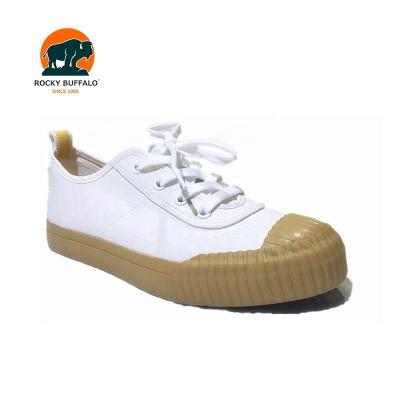 China Rocky Buffalo Women White Sole Anti-slippery Brown Rubber Vulcanized Low Top Canvas Shoes for sale