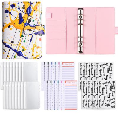 China Spiral wholesale custom diary money binder organizer planner tie dye cover ring binder notebook a6 budget binder with cash envelopes for sale