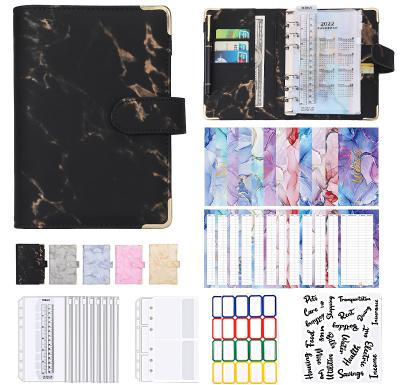 China Spiral 2024 Planner Custom Wholesale A6 Budget Binder Set Cash Envelope Budget System Binder Budget Planners With Planner Stickers for sale