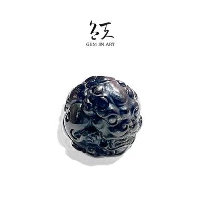 China FASHIONABLE jade talisman blackgold ball dragon beast deity traditional antique dragonball pendant for sale