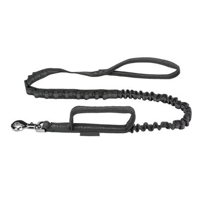 China Padded Tactical Training Walking Padded Military Bungee Pet Lead Dog Leash With Safety Traffic Two Handle for sale