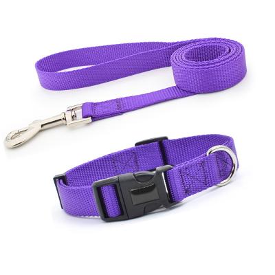 China Padded Classic Heavy Duty Nylon Dog Collar And Lead For Pet for sale